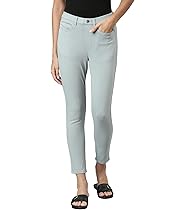 GO COLORS Women Mid Rise Cropped Jeggings