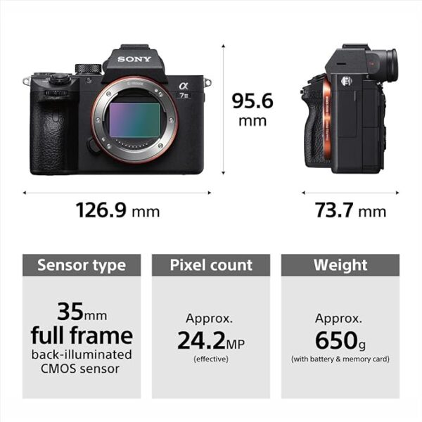 Sony Alpha ILCE-7M3K Full-Frame 24.2MP Mirrorless Digital SLR Camera - Image 2